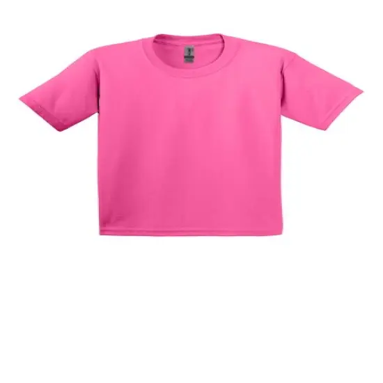 Gildan&reg; Youth Ultra Cotton Crew Neck Short Sleeve for Kids Safety pink {1}