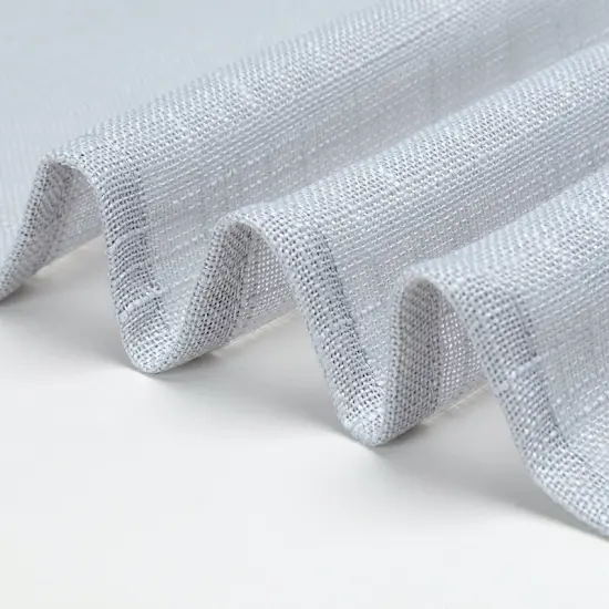 120" Round Faux Burlap Tablecloth Silver {2}