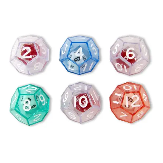 12-Sided Double Dice Set, 6 Per Pack, 3 Packs {2}