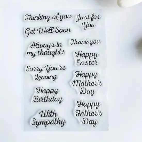 Designer Holidays And Occasions Sentiment Cling Stamps {1}