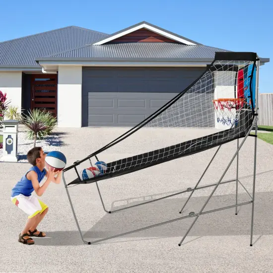 Dual Shot Basketball Arcade Game With 8 Game Modes And 4 Balls-Red {2}