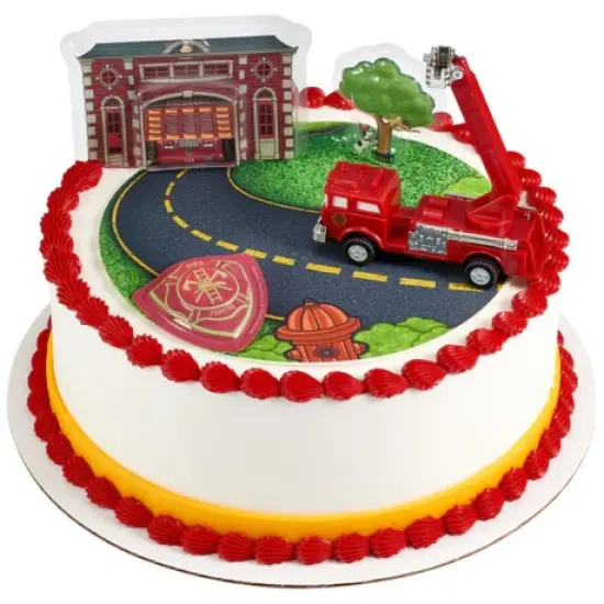 Fire Truck & Station Cake Decorating Kit {5}