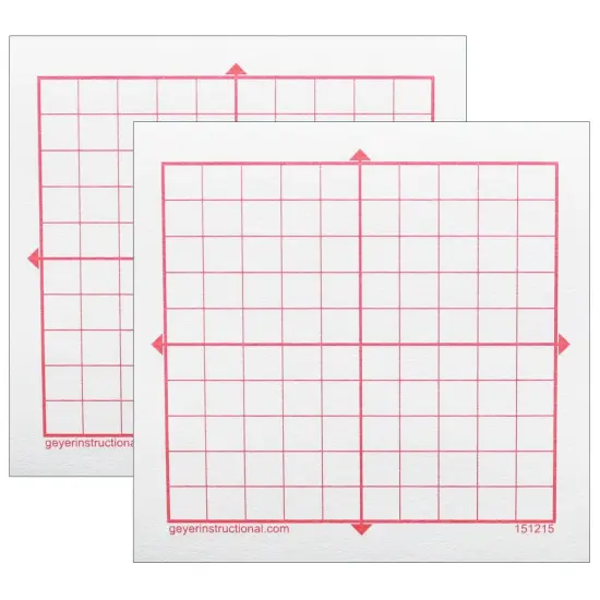 Graphing 3M Post-it&reg; Notes, XY Axis, 10 x 10 Square Grid, 4 Pads Per Pack, 2 Packs {1}