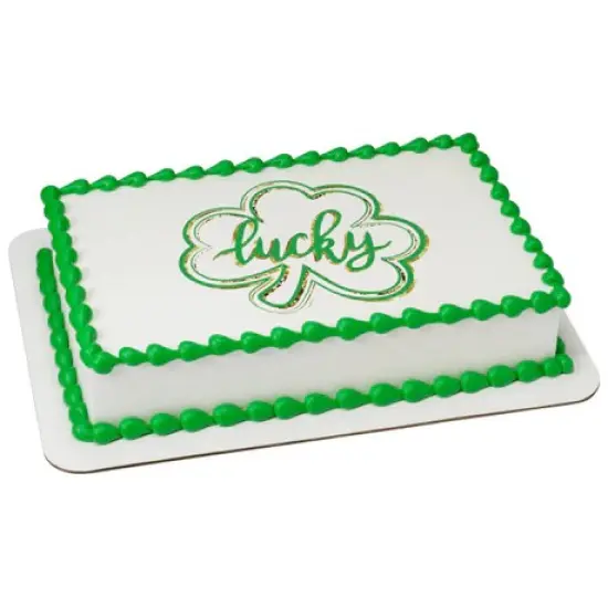 Lucky Clover St. Patrick's Day Edible Cake or Cookie Image PhotoCake&reg; {1}