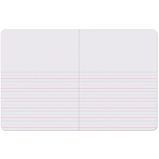 Primary Composition Book, Book Bound, D'Nealian/Zaner-Bloser, 5/8" x 5/16" x 5/16" Picture Story Ruled, 9-3/4" x 7-1/2", 100 Sheets, Pack of 6 {2}