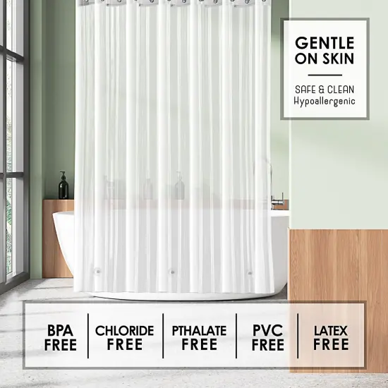 Clara Clark Shower Curtain Liner Frosted {7}