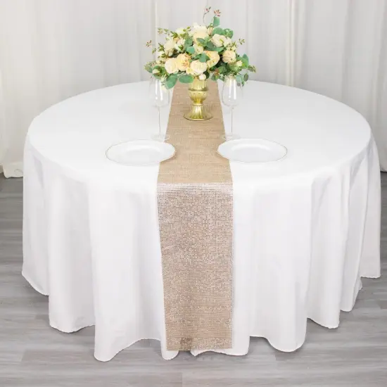Crystal Rhinestone Table Runner Champagne {1}
