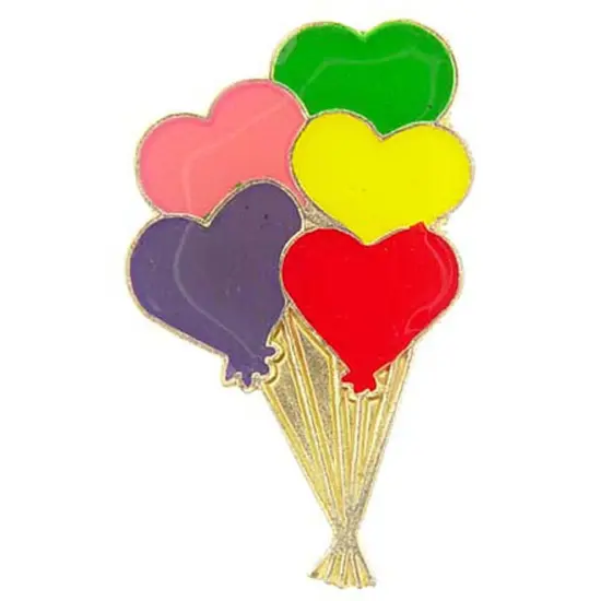 Heart Balloons Pin 1" {1}