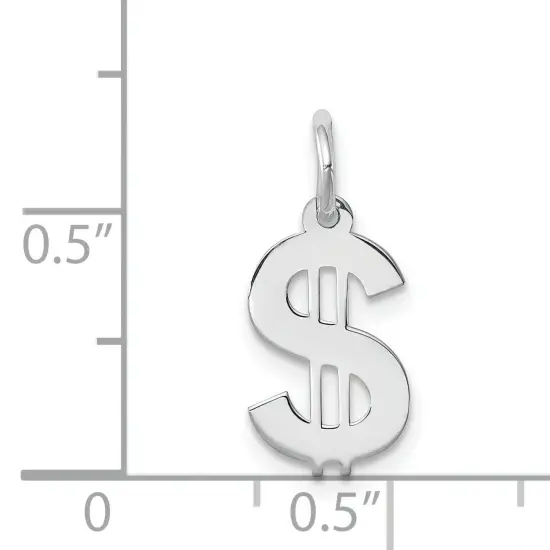 Sterling Silver Dollar Sign Charm Pendant Money Jewelry 17 X 8mm {4}