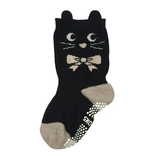 Wrapables Peek A Boo Animal Non-Skid Toddler Socks (Set of 6), Zoo Animals Large {4}