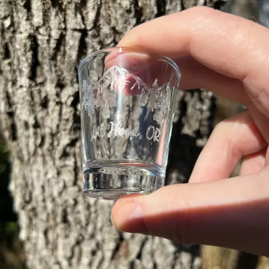 2oz Mt Hood Oregon Shotglass LASER {1}