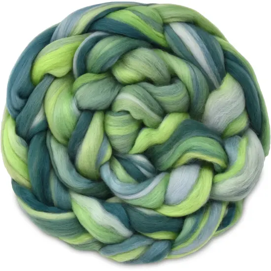 100% Superfine Merino Fiber: Top Notch. Soft Combed Top Roving Color Blend for Spinning, Felting, Weaving Whirled Peas {1}
