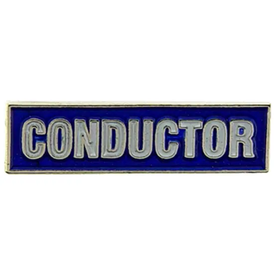 Railroad Train Conductor Pin Blue 1" {1}