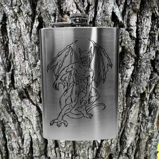 8oz Gargoyle Stainless Steel flask {2}