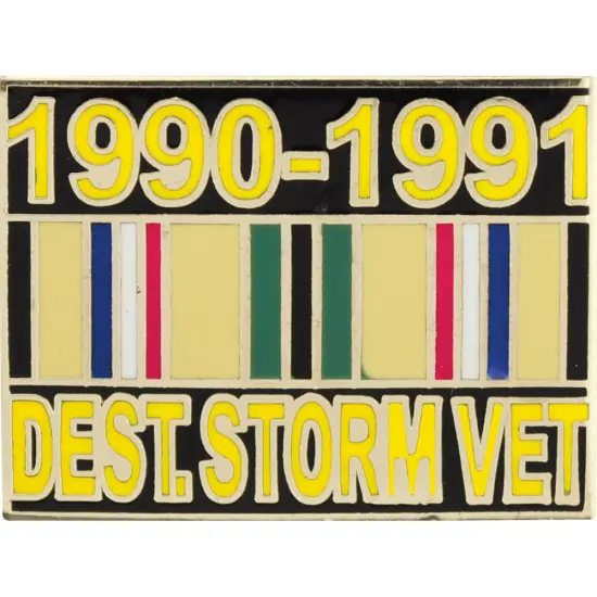 Desert Storm Veteran Military Lapel Pin 1990-1991 1 Inch {1}