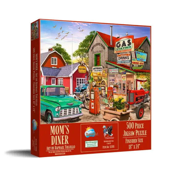 Sunsout Mom's Diner 500 pc Jigsaw Puzzle 42208 {3}