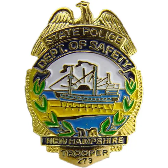 New Hampshire Department of Safety Badge Pin 1" {1}