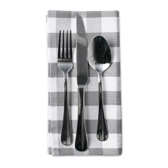 DII Gray/White Checkers Napkin (Set of 6) {4}