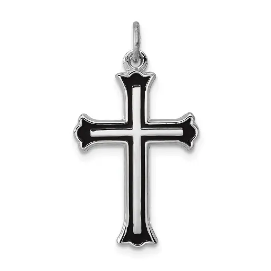 Sterling Silver Cross Charm Jewerly 25mm x 16mm {1}