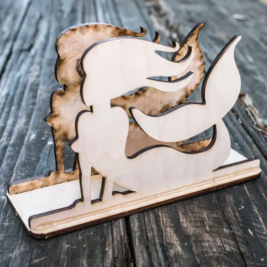 Napkin Holder - Mermaid - Raw Wood Craft {3}