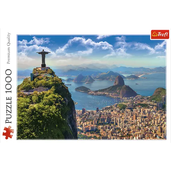 1000 Piece Jigsaw Puzzles, Rio de Janeiro, Brazil,Mount Corcovado, Christ the Redeemer, South America, Adult Puzzles, Trefl 10405 {3}