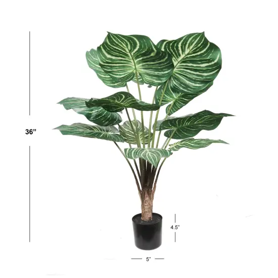 Indoor Oasis 3' Dieffenbachia Indoor Plant with Decorative Pot - Elegant Tropical Faux Greenery for Home & Office Decor - Air-Purifying, Low-Maintenance, Perfect for Living Room, Office Spaces, or Wedding Events, Floral Home by Artificial Flowers {2}