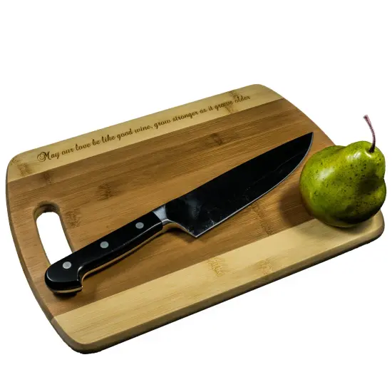 May our love be like good wine, grow stronger as it grows older Cutting Board Bamboo CTCBTT14 {1}
