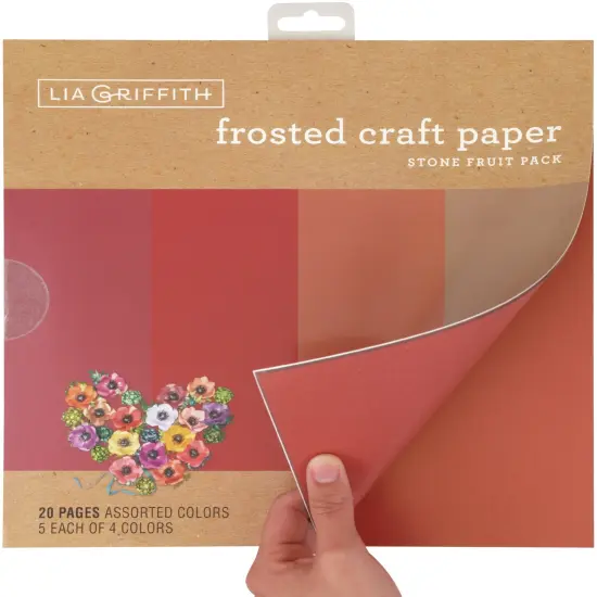 Lia Griffith Frosted Craft Tissue Paper 12"X12" 20/Pkg-Stone Fruit-Reds {5}