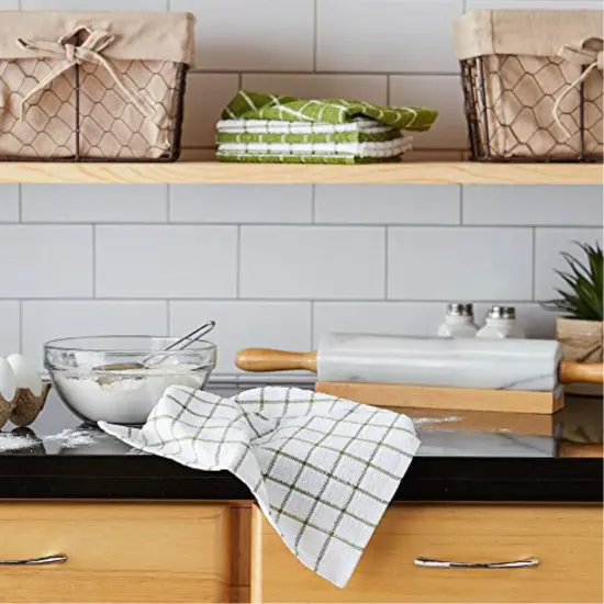 DII Stonewash BlueChevron Luxury Barmop (Set of 4) {4}