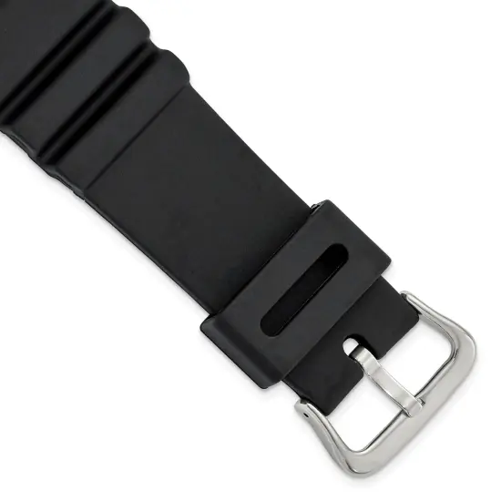 Gilden Black Polyurethane Watch Band 22mm {1}