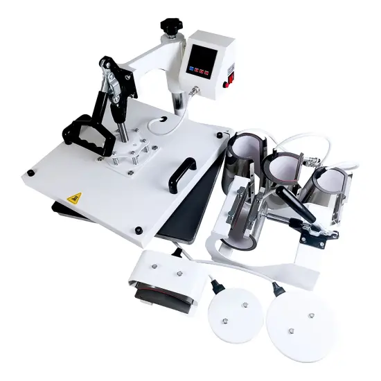 Swing Design 15" x 15" Swing Away 8-in-1 Heat Press - White {4}