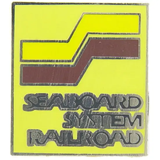 Seaboard Railroad Pin Yellow 1" {1}