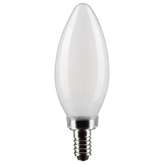 Satco 3w B11 LED 2700K Candelabra Base Frosted Dimmable - 25w equiv Warm White {1}