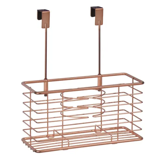 mDesign Steel Over Cabinet/Door Hair Dryer Storage Organizer Holder {5}
