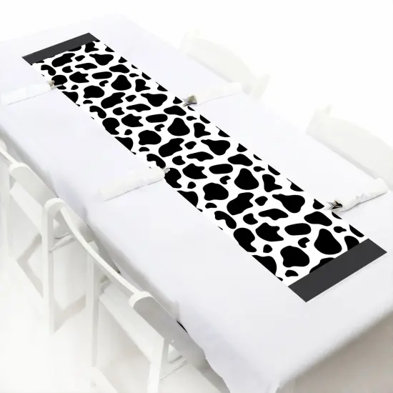 Big Dot of Happiness Cow Print - Petite Farm Animal Party Paper Table Runner - 12 x 60 inches {1}