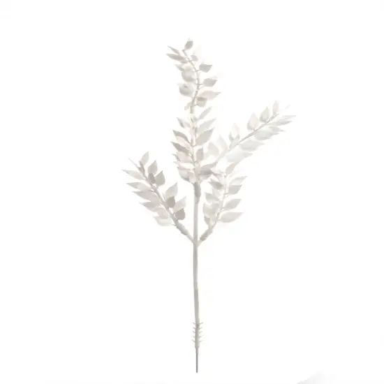 13" White Artificial Ruscus Spray - 24-Pack, Lifelike Greenery, Christmas Floral Decor - Perfect for Bouquets, Centerpieces - Year-Round Elegance - 2024 Christmas Collection, Floral Home by Artificial Flowers {1}