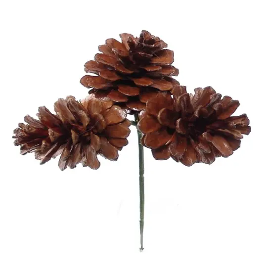 1.5" LACQUERED PINE CONE PICK Faux {1}