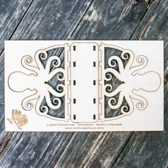 Napkin Holder - Octopus - Raw Wood Craft {2}