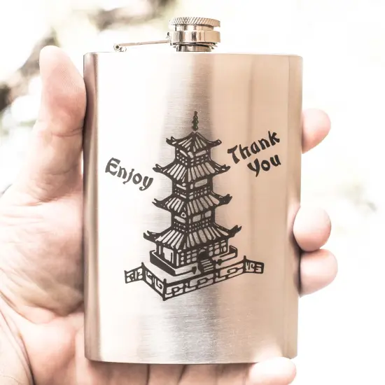 8oz Chinese Take-Out Stainless Steel Flask {2}
