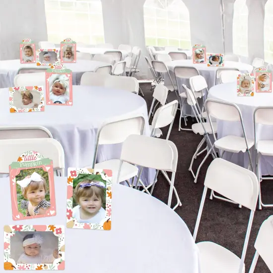 Big Dot of Happiness Girl Little Pumpkin - Fall Birthday Party or Baby Shower 4x6 Picture Display - Paper Photo Frames - Set of 12 {3}