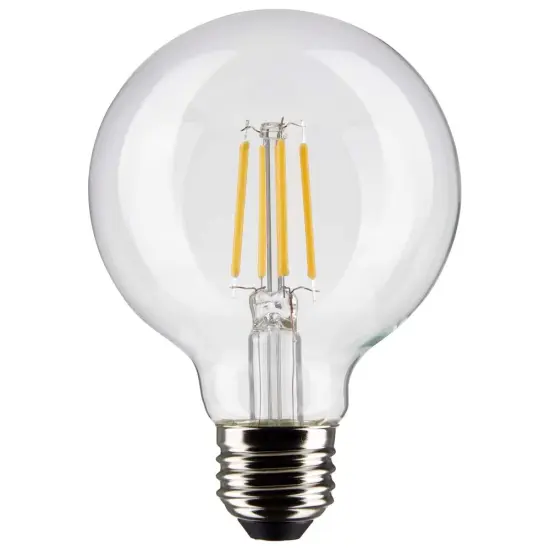 Satco 6w G25 Globe Filament LED 2700K Medium Base Dimmable - 60w equiv Warm White {1}