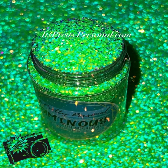 &ldquo;Supernatural Green Chunky&rdquo; (Medium Cut)- Luminous Reflective Glitter Collection {5}