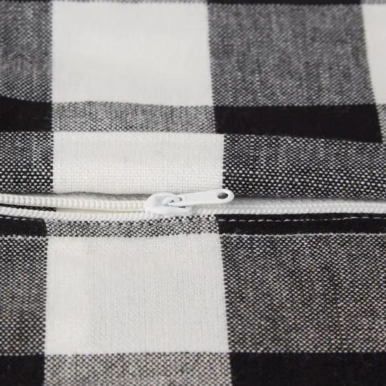 DII Pig And Flower Market Farmhouse Check And Print Pillow Cover 18x18 inch, 4 Piece {5}