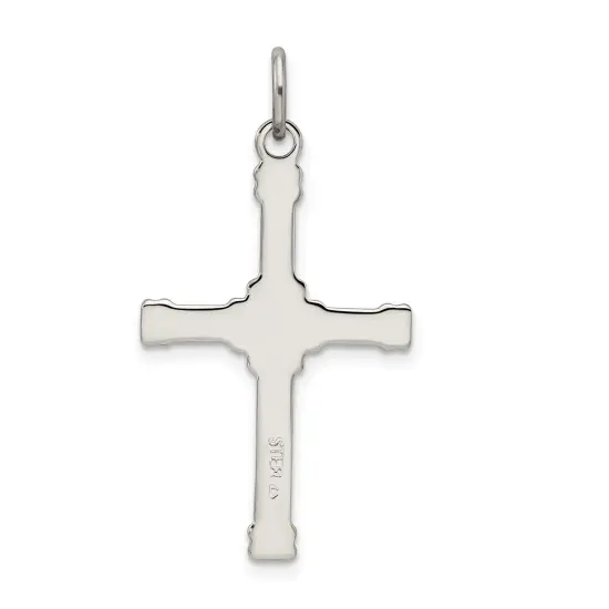 Sterling Silver Gold Plated Cross Charm Jewerly 31mm x 19mm {3}