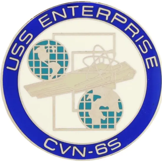 U.S. Navy USS Enterprise CVN-65 Round Pin 1" {1}