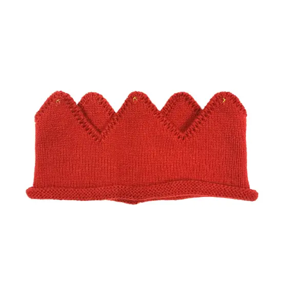 Wrapables Baby Boy & Girl Birthday Party Knitted Crown Headband Beanie Cap Hat Red {2}