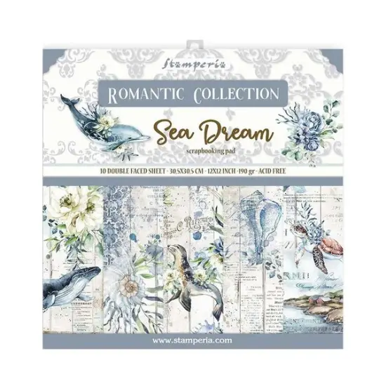 Stamperia Romantic: Sea Dream 12x12 Paper Pack {1}