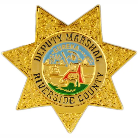Riverside County Deputy Marshal Badge Pin 1" {1}