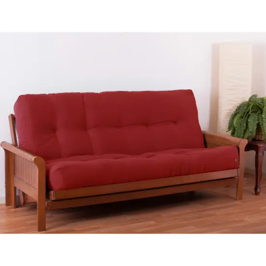 Blazing Needles Renewal 9-inch Twill Full-size Futon Mattress - Ruby Red - Ruby Red {1}