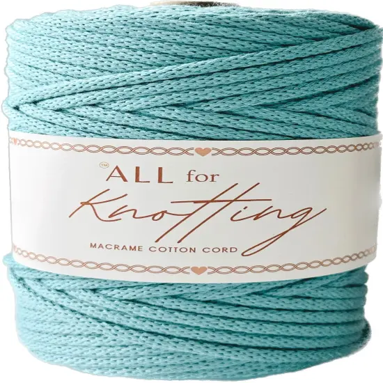 3.5mm Macrame Braided Cord, approx 490ft/163yds ALL FOR KNOTTING Seafoam {1}
